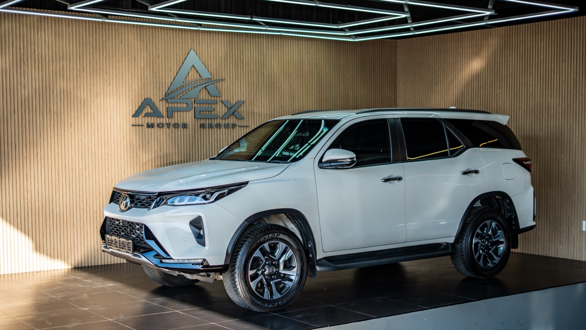 White Toyota Fortuner armoured vehicle